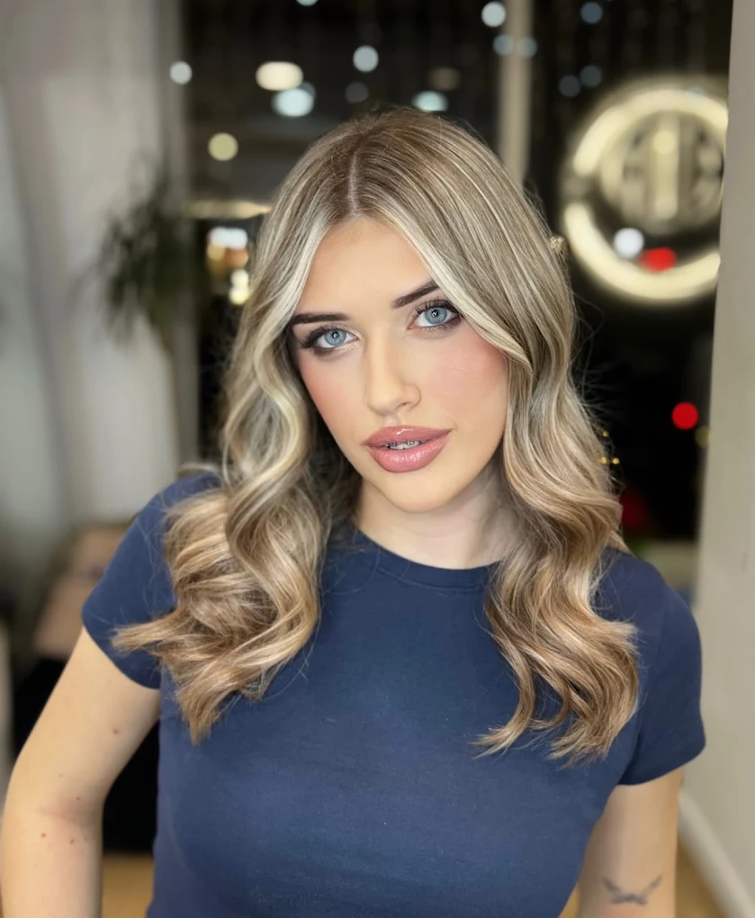 Highlights with makeup at Ela Beauty Salon