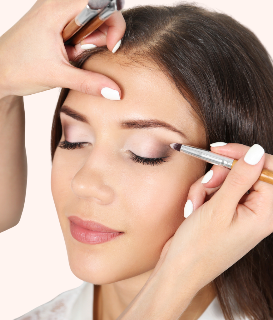 Close-up of an eye during lash and eye work at Ela Beauty Salon