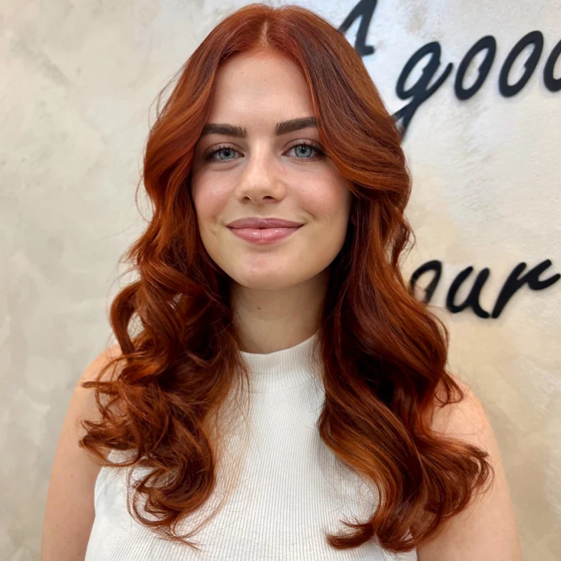 Rich red colour at Ela Beauty Salon